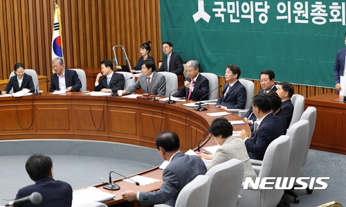 【서울=뉴시스】홍효식 기자 = 국민의당 제95차 의원총회. 2017.10.11. yesphoto@newsis.com