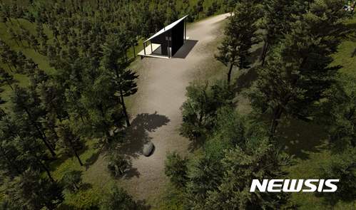 【하동=뉴시스】김윤관 기자 = 오는 20일 경남 하동군 적량면 삼화에코하우스와 지리산생태아트파크 일원에서 개최되는‘자연의 소리(The Sound of Nature)’를 주제로 한 '2017 지리산국제환경예술제'에 프랑스 출신의 세계적인 자연주의 현대미술 거장 에릭 사마크가 레지던시 작가로 초청돼 전시하게 될 작품 조감도. 2017. 10. 17. (사진=하동군 제공) kyk@newsis.com