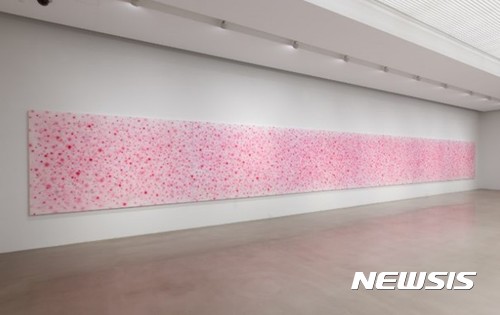 【서울=뉴시스】Gesture- 17024, Mixed Media on Canvas, 182 x 1746cm (6 separate), 2017