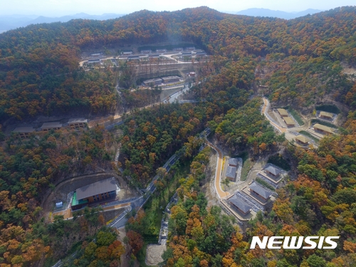 【보은=뉴시스】이성기 기자 = 충북 보은군 속리산면 갈목리 산19-3번지 일대에 200억원을 들여 조성한 속리산 숲 체험 휴양마을 전경.(사진=뉴시스 DB) photo@newsis.com