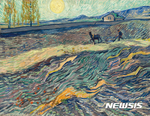 【서울=뉴시스】한화 907억에 팔린 빈센트 반 고흐 1889년작 ‘들판의 농부’(Laboureur dans un champ)