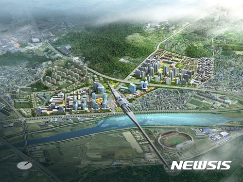 【광주(경기)=뉴시스】 경기 광주시가 역점 추진 중인 광주역세권 도시개발사업 조감도
