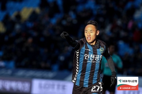 【서울=뉴시스】인천 잔류 이끈 문선민.(사진=한국프로축구연맹 제공)