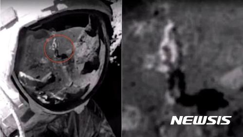 【서울=뉴시스】유투브 이용자 스트리트캡1(Streetcap)은 "우주 비행사의 얼굴 가리개를 통해 보이는 사람은 우주복을 입고 있지 않다"며 1972년 아폴로 17호가 달에 착륙했다는 사실이 거짓이라고 주장했다. (사진 = 폭스뉴스) 2017.11.21