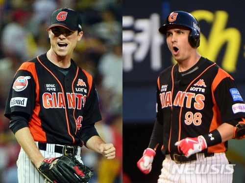 【서울=뉴시스】 브룩스 레일리(왼쪽)와 앤디 번즈