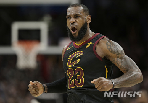 【서울=AP/뉴시스】 르브론 제임스