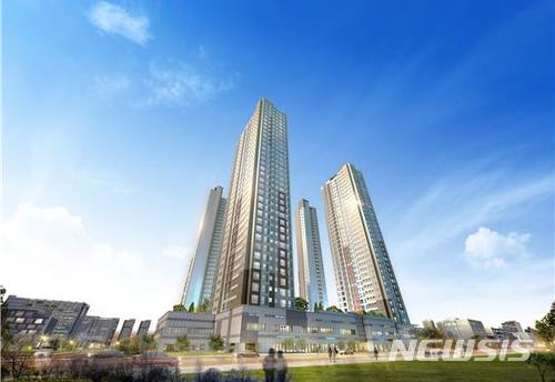 【진주=뉴시스】정경규 기자 = 경남 진주시 강남동에 분양하는 (주)일동의 '진주 강남동 일동 미라주' 투시도 모습.2017.12.20.(사진=(주)일동 제공) photo@newsis.com