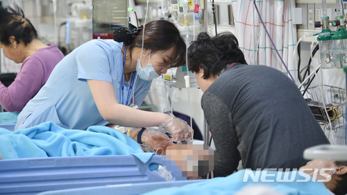 【대구=뉴시스】우종록 기자 = 지난해 응급의료센터에서 의료진이 환자를 응급처치하는 모습으로, 사진은 기사와 관련 없음. wjr@newsis.com