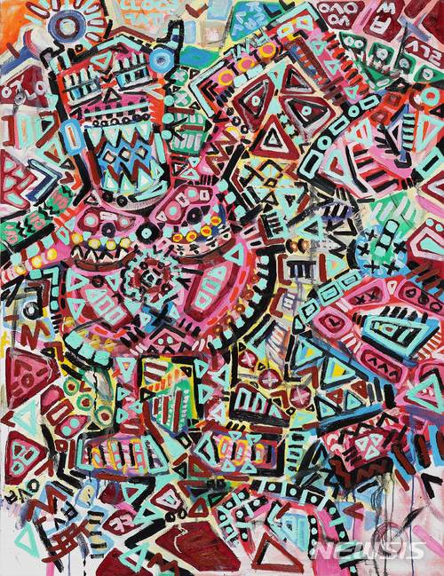 【서울=뉴시스】고주안, 나는 그렇다니까?너와 다를 수 있다고 생각해, 2015, Acrylic and oil on canvas, 145.5x112㎝