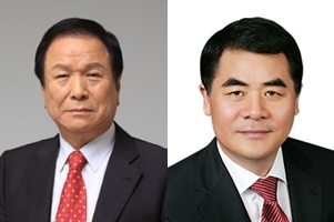 【서울=뉴시스】대한씨름협회 박팔용(왼쪽) 회장과 위더스제약 성대영 대표이사.(사진=대한씨름협회 제공)