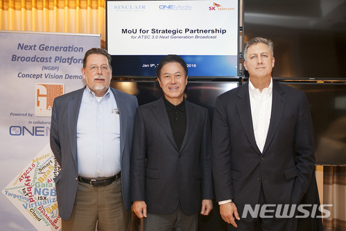 【서울=뉴시스】 SK텔레콤이 미국 최대 규모의 지상파 방송사인 싱클레어 방송 그룹(Sinclair Broadcast Group)과 북미 방송산업의 혁신을 주도할 차세대 ATSC3.0 방송 플랫폼을 공동 개발한다. 2018.01.11 (사진 = SK텔레콤 제공) photo@newsis.com