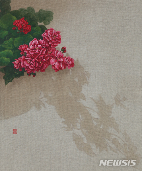 【서울=뉴시스】이하린, 흔적 (痕跡), 72.7×60cm, 천에 채색, 2017