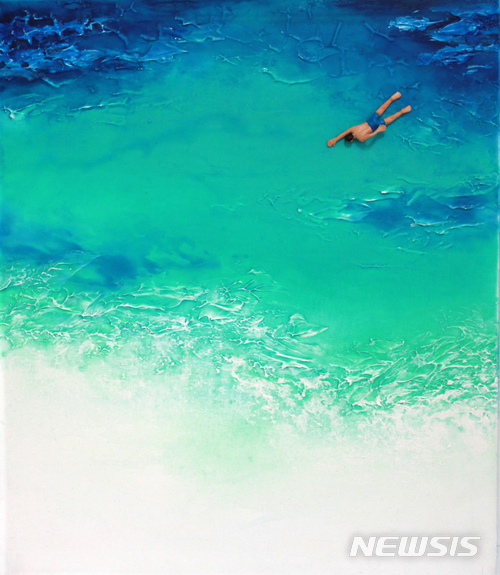 【서울=뉴시스】조유미, Refresh, 캔버스에 혼합재료, 53x45cm, 2017