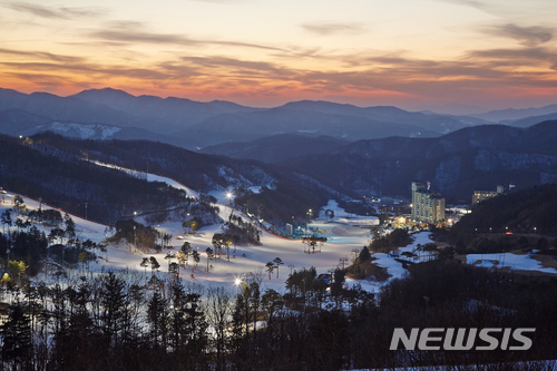 (강원도 원주시 오크밸리 스키장 전경)