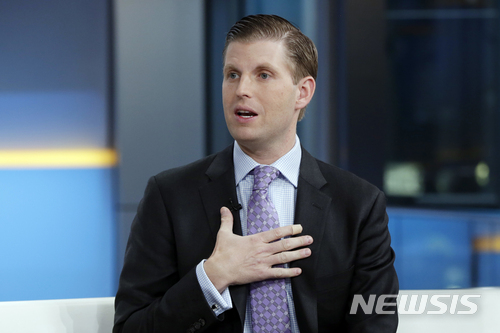 [워싱턴=AP/뉴시스] 사진은 도널드 트럼프 미국 대통령의 둘째 아들 에릭 트럼프. 2025.06.27.&nbsp; 