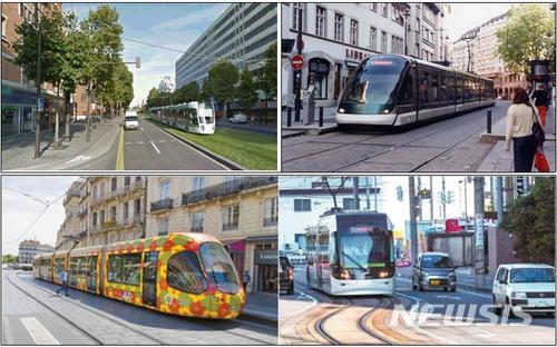 【서울=뉴시스】 세계 곳곳의 다양한 노면전차의 모습.