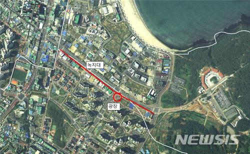 【울산=뉴시스】박일호 기자 = 울산시 동구는 이달부터 사업비 1800만원을 들여 등대로(대왕암공원 입구~방어진순환도로) 광장 및 녹지대 조성사업을 위한 실시설계용역을 진행한다고 2일 밝혔다. 사진은 사업위치도. 2018.02.02. (사진=울산 동구 제공) photo@newsis.com