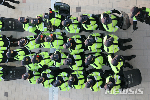 평창올림픽 파견 경찰들의 모습. 기사와 관련이 없는 중대입니다. (사진=뉴시스 DB)