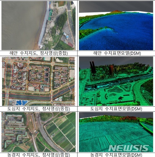 【서울=뉴시스】드론을 이용한 공간정보 제작 예시 (제공=국토교통부)