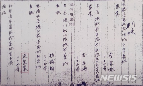 【충주=뉴시스】1920년 6월 대구지방법원의 대한민국청년외교단 이병철·안재홍·조용주·연병호 판결문. (출처='의열투쟁의 이론을 정립하고 실천한 류자명') photo@newsis.com