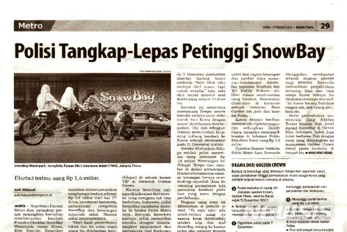 【자카르타=뉴시스】 조명규 기자 = 지난해 12월 인도네시아 자카르타 클럽에서 현지 한인 사업가와 한국 투자자 등 6명이 다량의 마약을 복용한 혐의로 자카르타 시경 마약반 경찰에 검거되는 사건이 발생했다.사진은 지난달 5일에 현지 언론이 보도한 내용이다.2018.03.04&nbsp; mkcho@newsis.com