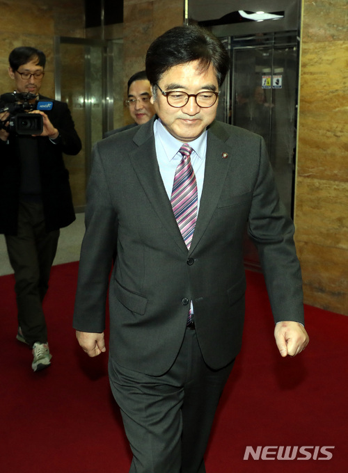 【서울=뉴시스】박영태 기자 = 우원식 더불어민주당 원내대표. 2018.03.06.since1999@newsis.com