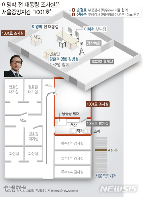 【서울=뉴시스】안지혜 기자 = 이명박 전 대통령은 14일 오전 9시30분 피의자 신분으로 검찰에 출석할 예정이다. hokma@newsis.com 