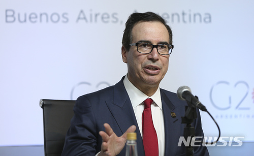 므누신 "투자제한, 미국 기술 훔치려는 모든 나라에 적용"