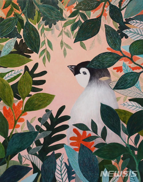 【서울=뉴시스】 정예빈, 꿈의공간(記憶), 장지에 혼합재료, 53.0X72.7cm, 2017