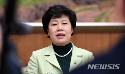 【광주=뉴시스】신대희 기자 = 조배숙 민주평화당 대표. 2018.03.23. sdhdream@newsis.com