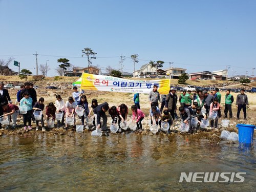 은어 어린고기 방류