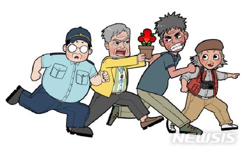  【부산=뉴시스】허상천 기자 = 부산시는 제2회 부산브랜드웹툰 선정작 ‘영도할배쓰’를 시 홈페이지 및 웹툰 플랫폼과 SNS를 통해 연재한다고 2일 밝혔다. 2018.04.02. (그래픽 = 부산시 제공)&nbsp; heraid@newsis.com