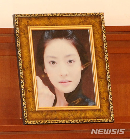 【서울=뉴시스】 사진은 고(故) 장자연씨 영정사진 