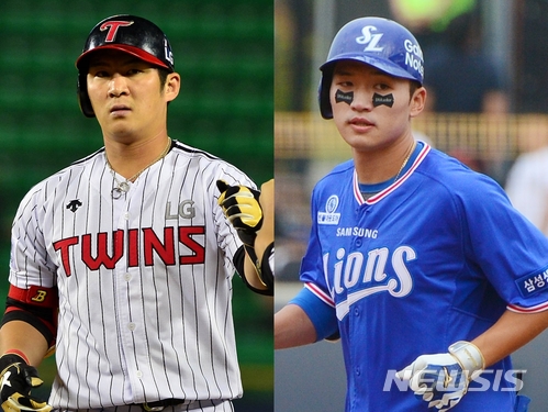 【서울=뉴시스】 오지환(왼쪽)과 박해민