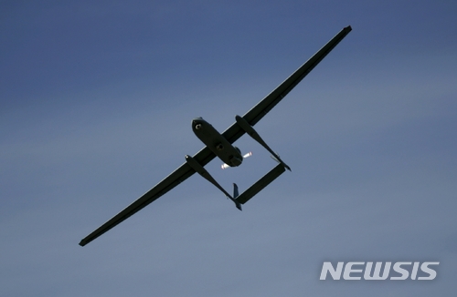 [서울=AP/뉴시스] 육군 군단급 무인항공기와 같은 기종인 이스라엘 무인항공기 헤론. 