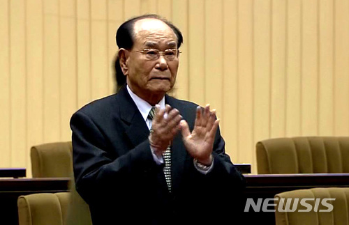 【서울=뉴시스】 김영남 북한 최고인민회의 상임위원장 (사진=조선중앙TV 캡쳐) 