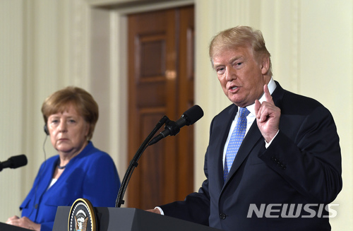 메르켈 "미국과 자동차 관세인하 협상 용의"..통상분쟁&nbsp; 회피 위해