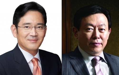 이재용 삼성전자 부회장. 신동빈 롯데그룹 회장.