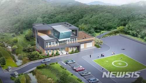 【보은=뉴시스】이성기 기자 = 충북 보은군은 항공안전기술원과 협약을 체결하고 2019년 12월까지 산외면 신정리 276-2번지 일원에 국가 드론 전용 비행시험장을 구축한다고 2일 밝혔다. 사진은 국가 드론 공역장 조감도.2018.05.02(사진=보은군 제공) sklee@newsis.com 