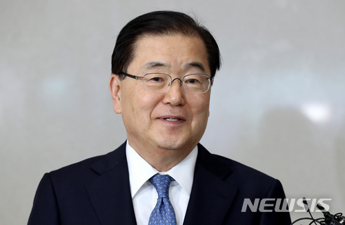【인천공항=뉴시스】정의용 청와대 국가안보실장의 모습. (사진=뉴시스DB) 2018.05.05.