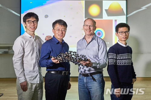 【울산=뉴시스】구미현 기자 = UNIST는 로드니 루오프 특훈교수(기초과학연구원 다차원 탄소재료 연구단)가 엠보싱을 넣은 것처럼 볼록하게 돌출된 반구 형태의 그래핀을 제작해 기존 평면 그래핀보다 높은 화학적 반응성을 가짐을 실험적으로 확인했다고 10일 밝혔다. (사진=UNIST 제공) 2018.05.10. photo@newsis.com