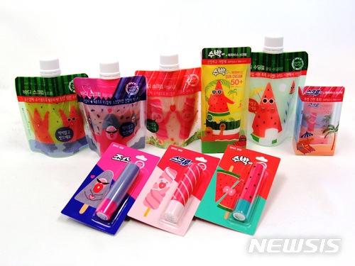 롯데제과, '죠스바·스크류바·수박바' 바디케어로 출시