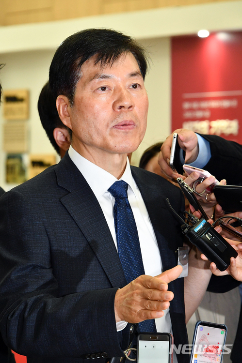 【서울=뉴시스】백영미 기자= 김태한 삼성바이오로직스 사장. 2018.05.18. positive100@newsis.com