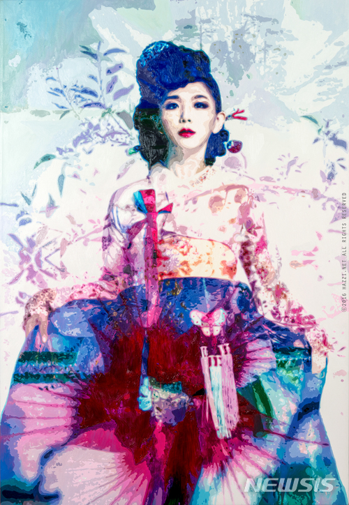 【서울=뉴시스】 하찌, 황진이 (The Bright Moon), 2014, Oil on canvas, 116.8 x 80.3㎝