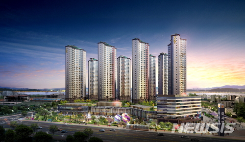 【서울=뉴시스】 동양건설이 25일 서울 강남구 자곡동에서 미사역 파라곤 아파트 견본주택의 문을&nbsp; 열고 분양에 나선다.(사진제공=동양건설)