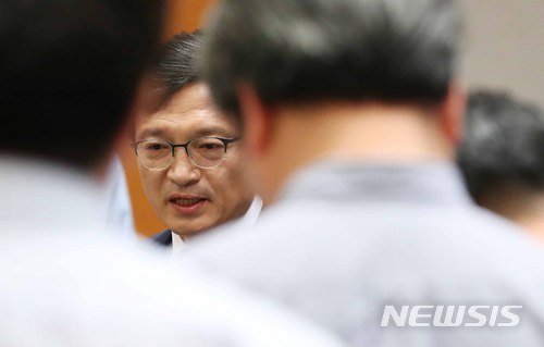 【서울=뉴시스】김의겸 청와대 대변인의 모습. (사진=뉴시스DB). 2018.05.24. 