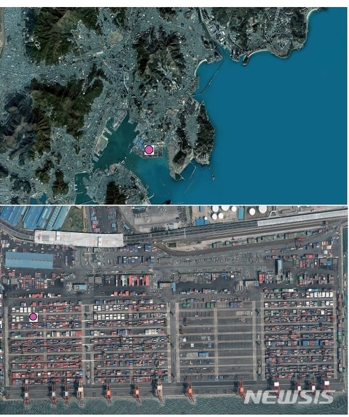 【세종=뉴시스】붉은불개미 의심개체가 발견된 부산항 감만부두 위치. 2018.05.28. (사진= 농림축산검역본부 제공)