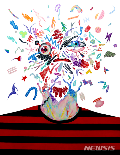 【서울=뉴시스】서기원, Sudden, 2017, Color pencil on paper, 116.7 x 91㎝