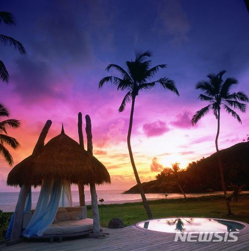 【서울=뉴시스】영국 윌리엄 윈저 왕세손과 케이트 미들턴 왕세손빈 부부가 허니문을 즐긴 세이셸 공화국 초호화 리조트 '노스 아일랜드 리조트'. (사진=세이셸 관광청 제공)