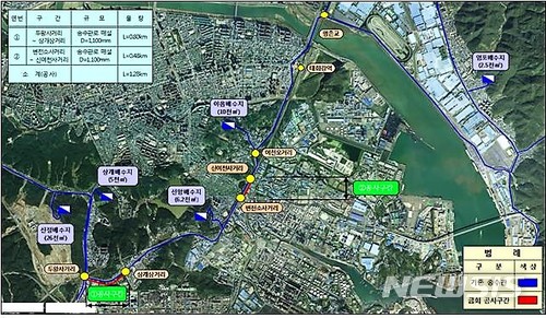 【울산=뉴시스】조현철 기자 = 울산상수도사업본부는 2019년 2월까지 약 8개월간 산업로(두왕사거리~신여천사거리) 일원에 상수도관 매설공사를 실시한다고 18일 밝혔다. 2018.06.18. (사진=울산시 제공) photo@newsis.com 